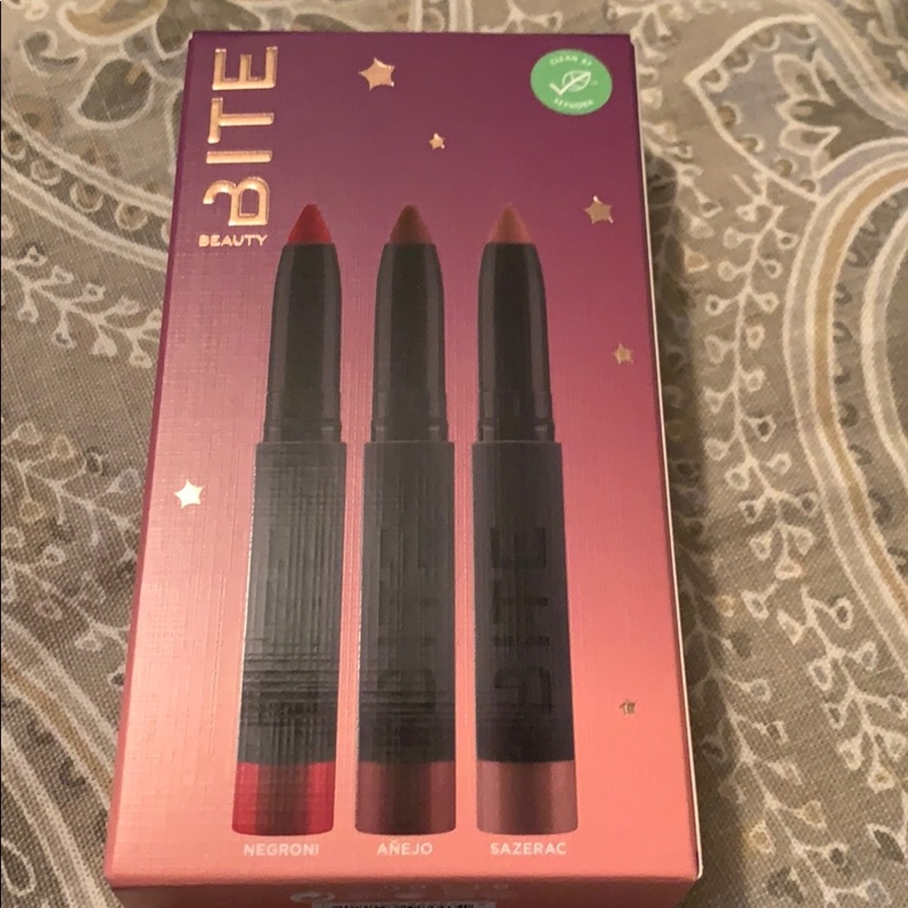 BNIB Bite lip trio